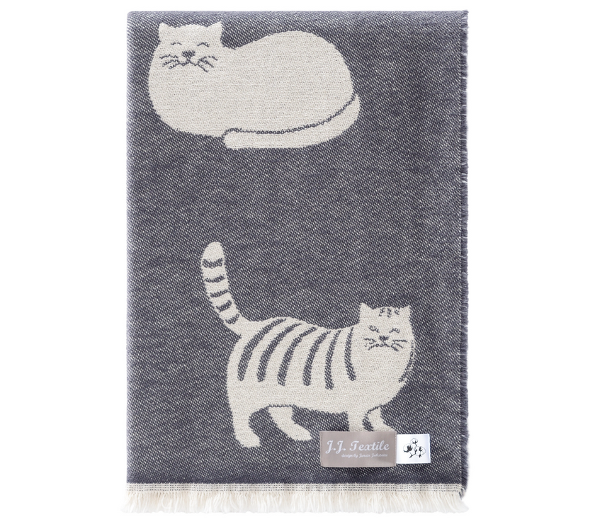 Comfy Cats Pure Cotton Throw