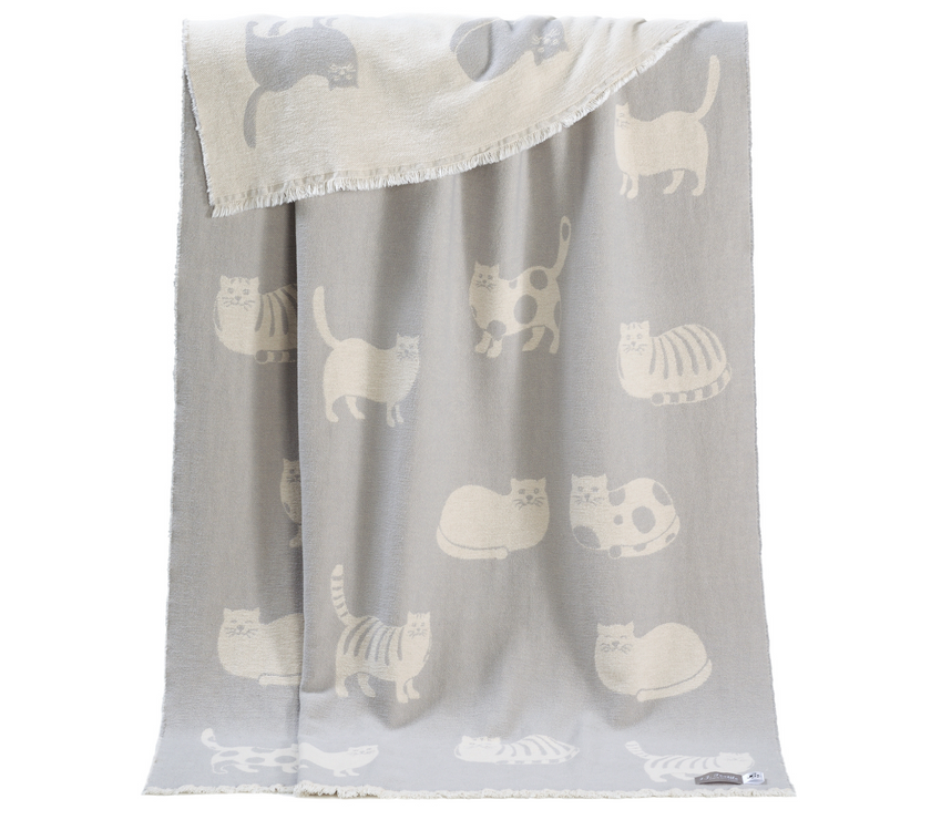 Comfy Cats Pure Cotton Throw