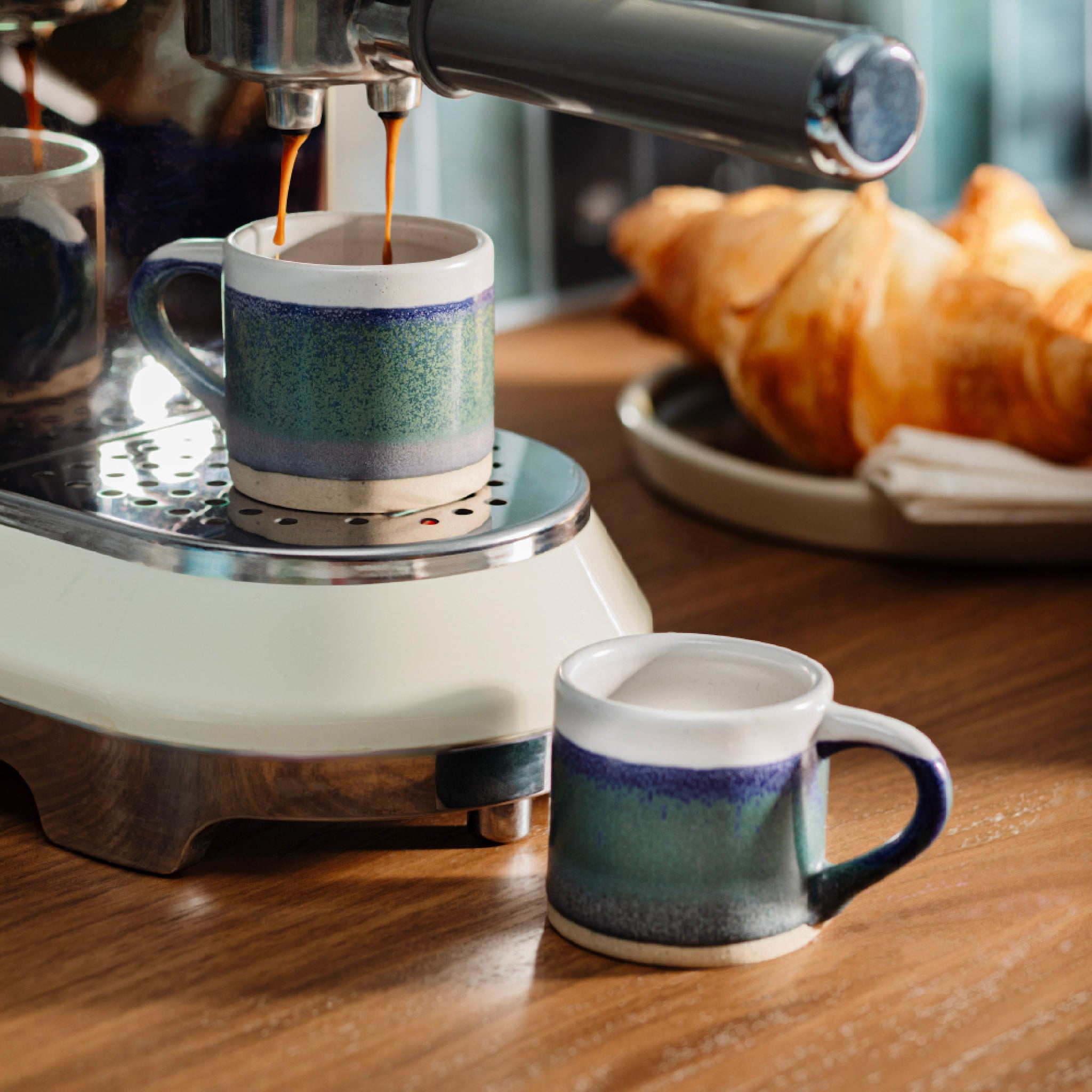 Set of 2 Hand Glazed Espresso Mugs