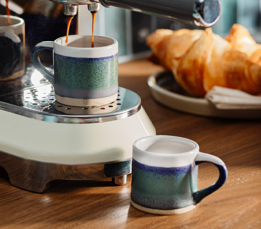 Set of 2 Hand Glazed Espresso Mugs