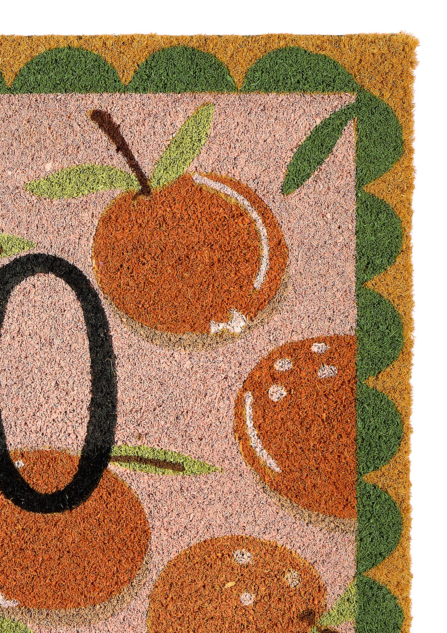 Printed 'Ciao' Oranges Coir Door Mat