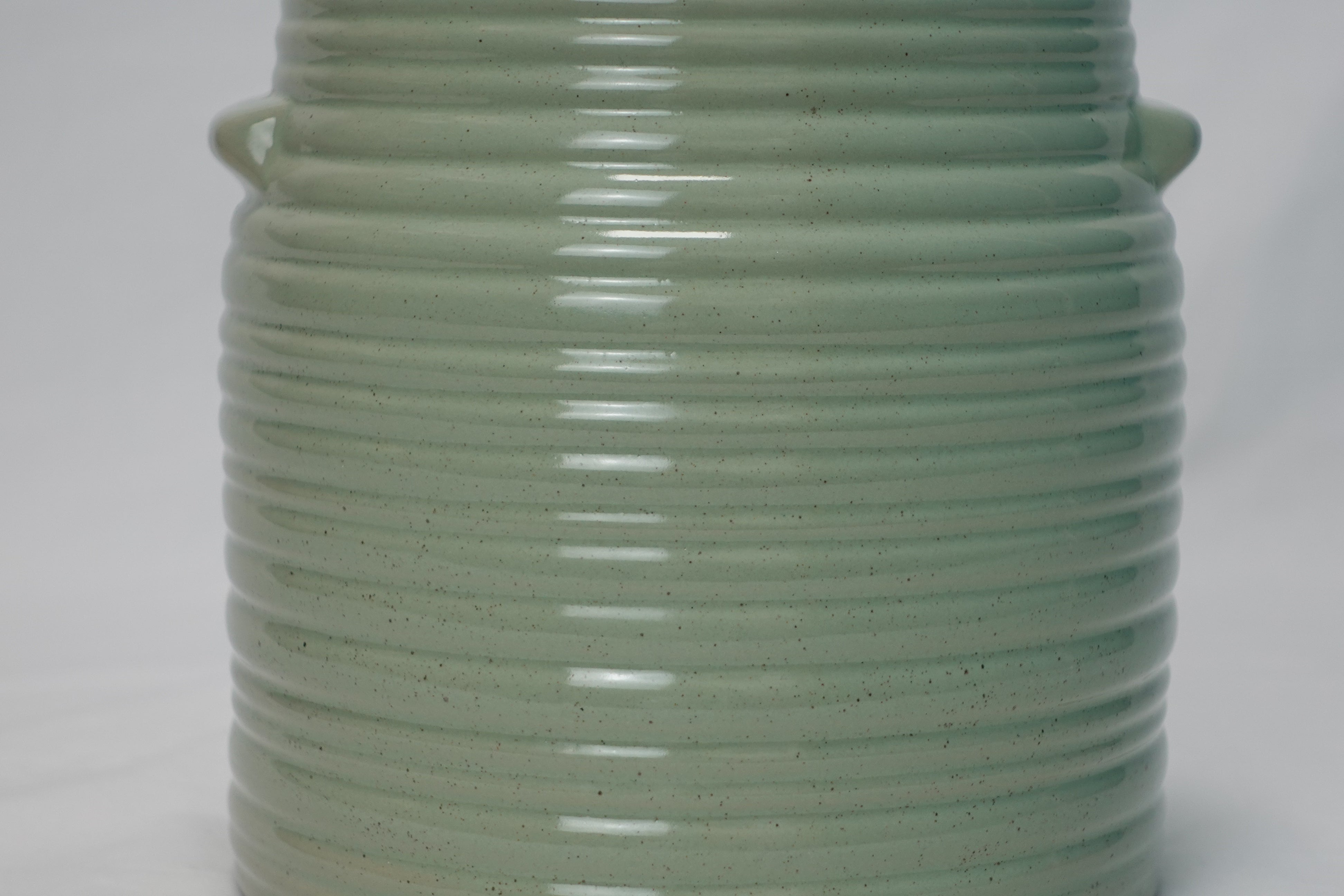 Sage Green Ribbed Planter