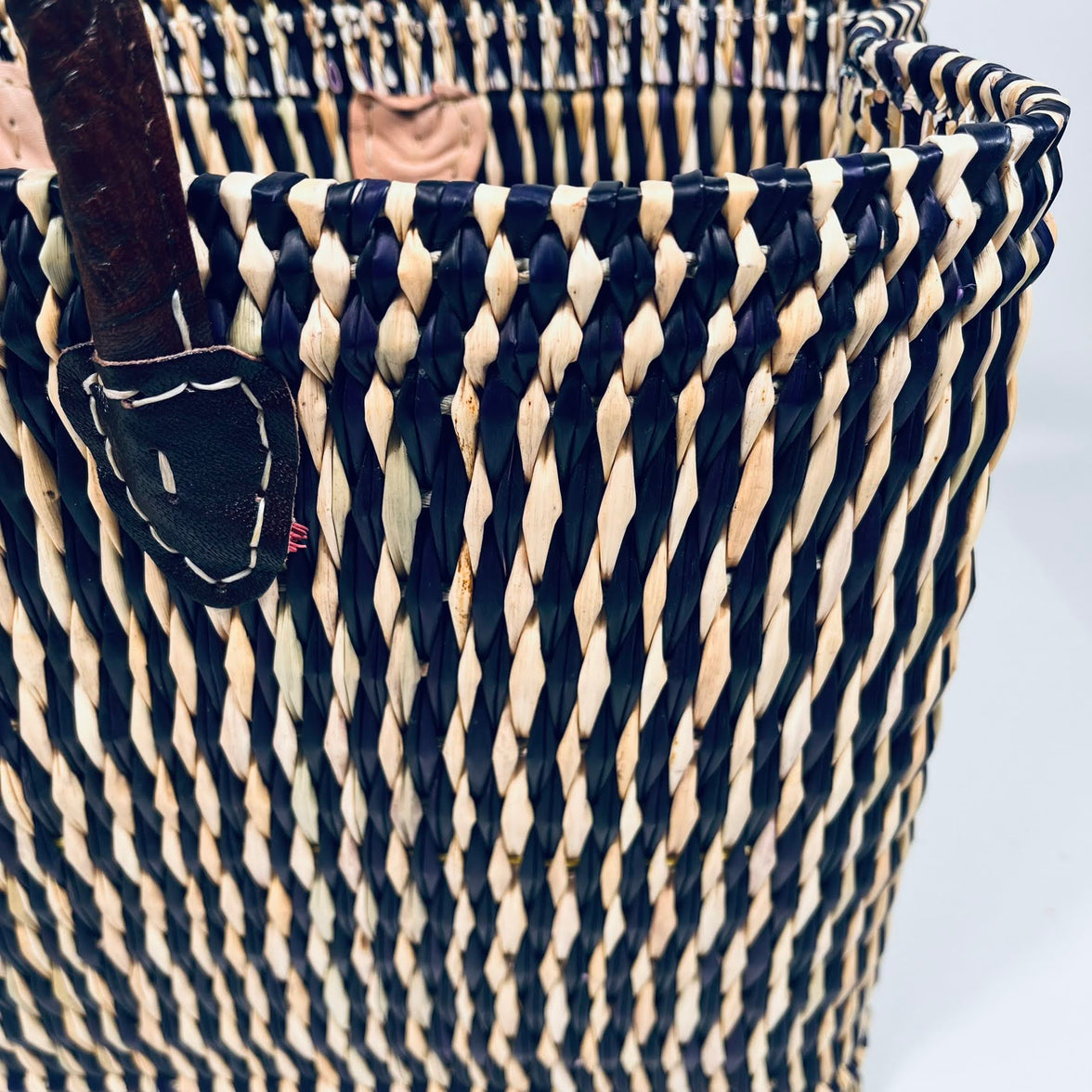 Natural Reed Handmade Moroccan Basket Tote - Set of 2