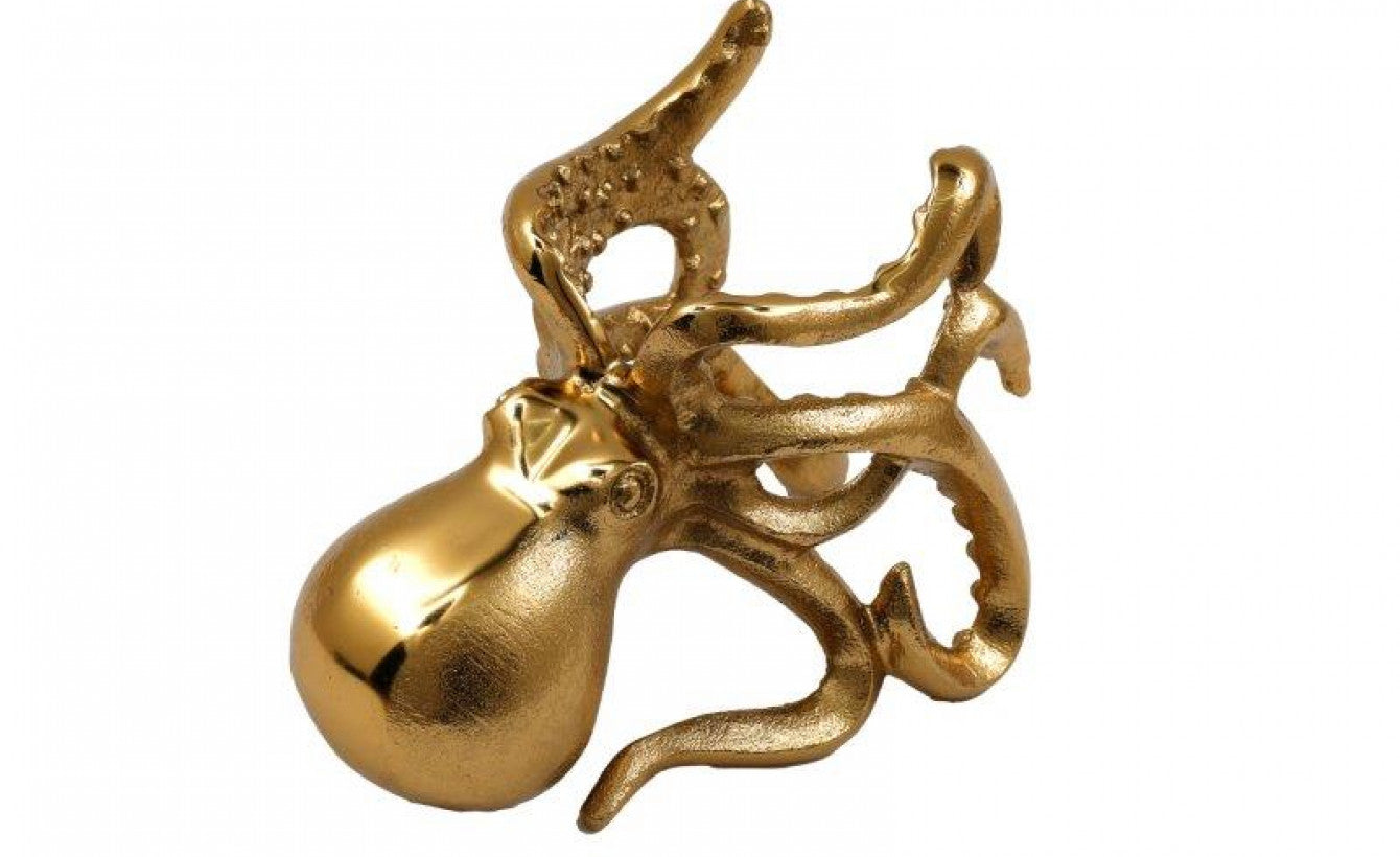 Gold Effect Octopus Wine Bottle Holder