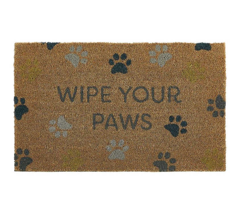 Wipe Your Paws Printed Coir Door Mat