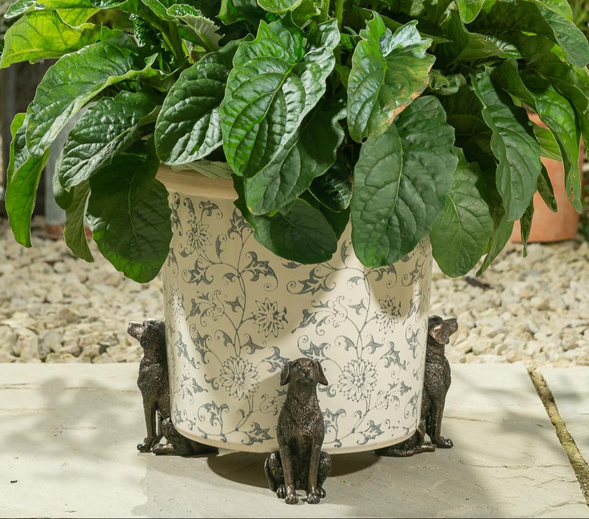 labrador plant pot feet Sitting Labrador Plant Pot Feet – Set of 3