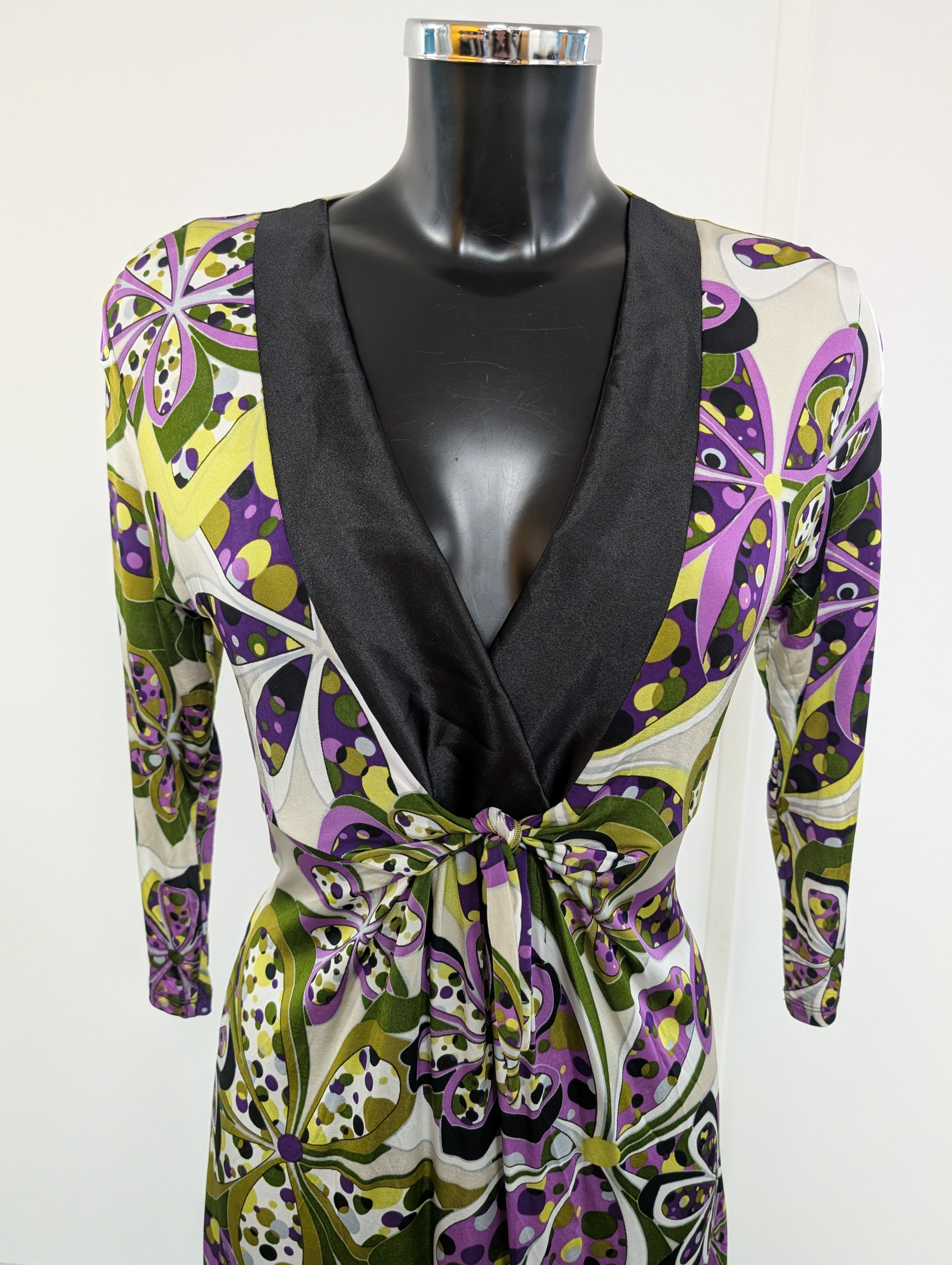 James Lakeland Flower Print V Neck Midi Dress