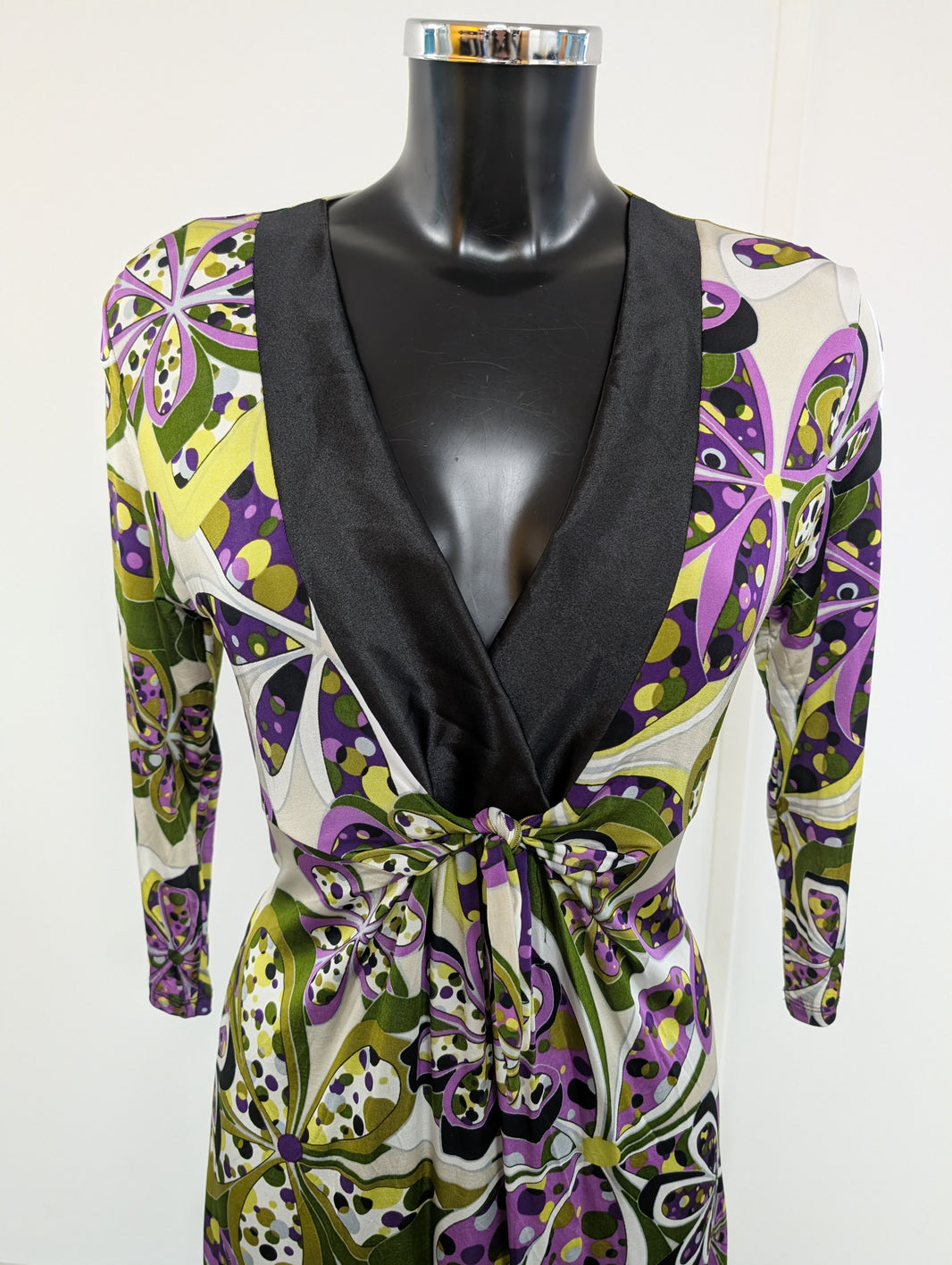 James Lakeland Flower Print V Neck Midi Dress