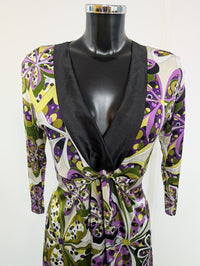 James Lakeland Flower Print V Neck Midi Dress