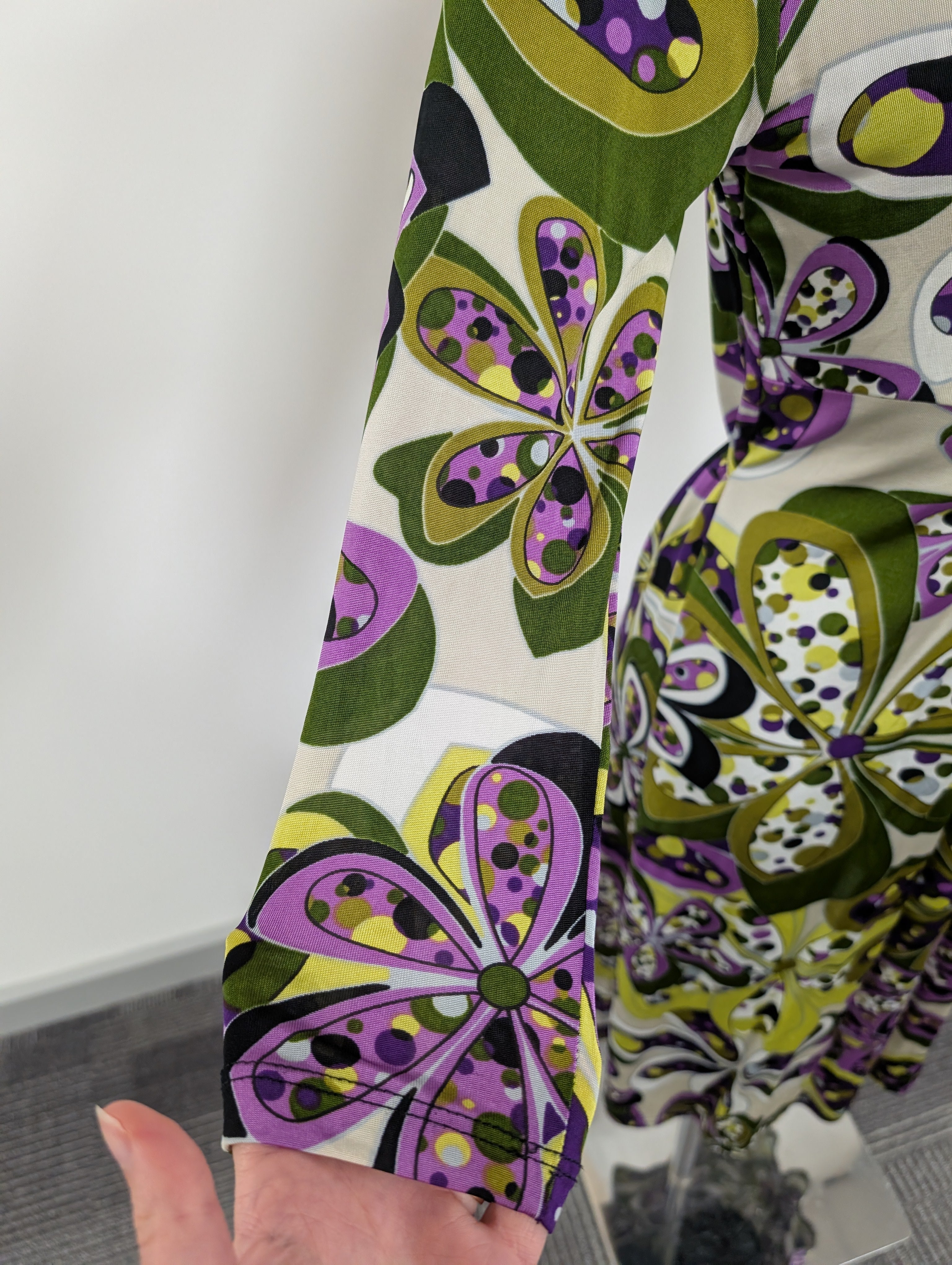 James Lakeland Flower Print V Neck Midi Dress