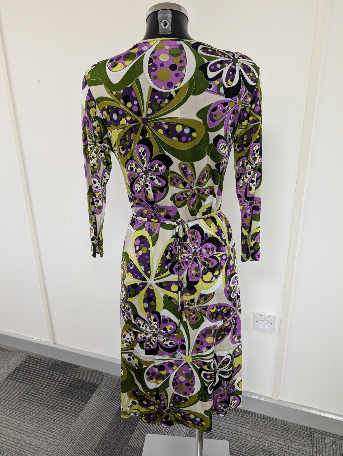 James Lakeland Flower Print V Neck Midi Dress