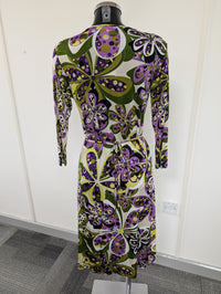 James Lakeland Flower Print V Neck Midi Dress