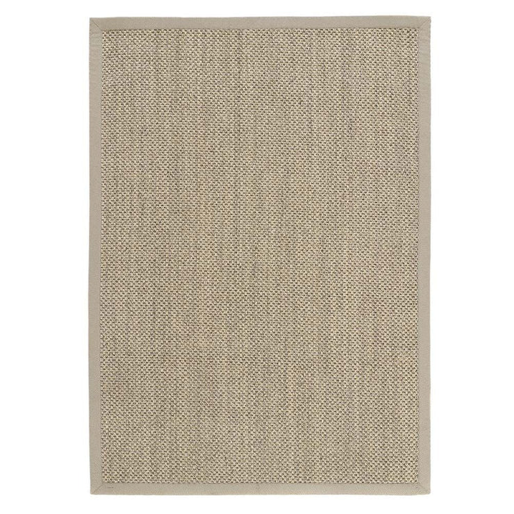 Hand Woven Sisal Rug - Light Beige with Sand Border