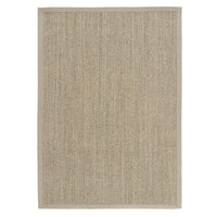 Hand Woven Sisal Rug - Light Beige with Sand Border
