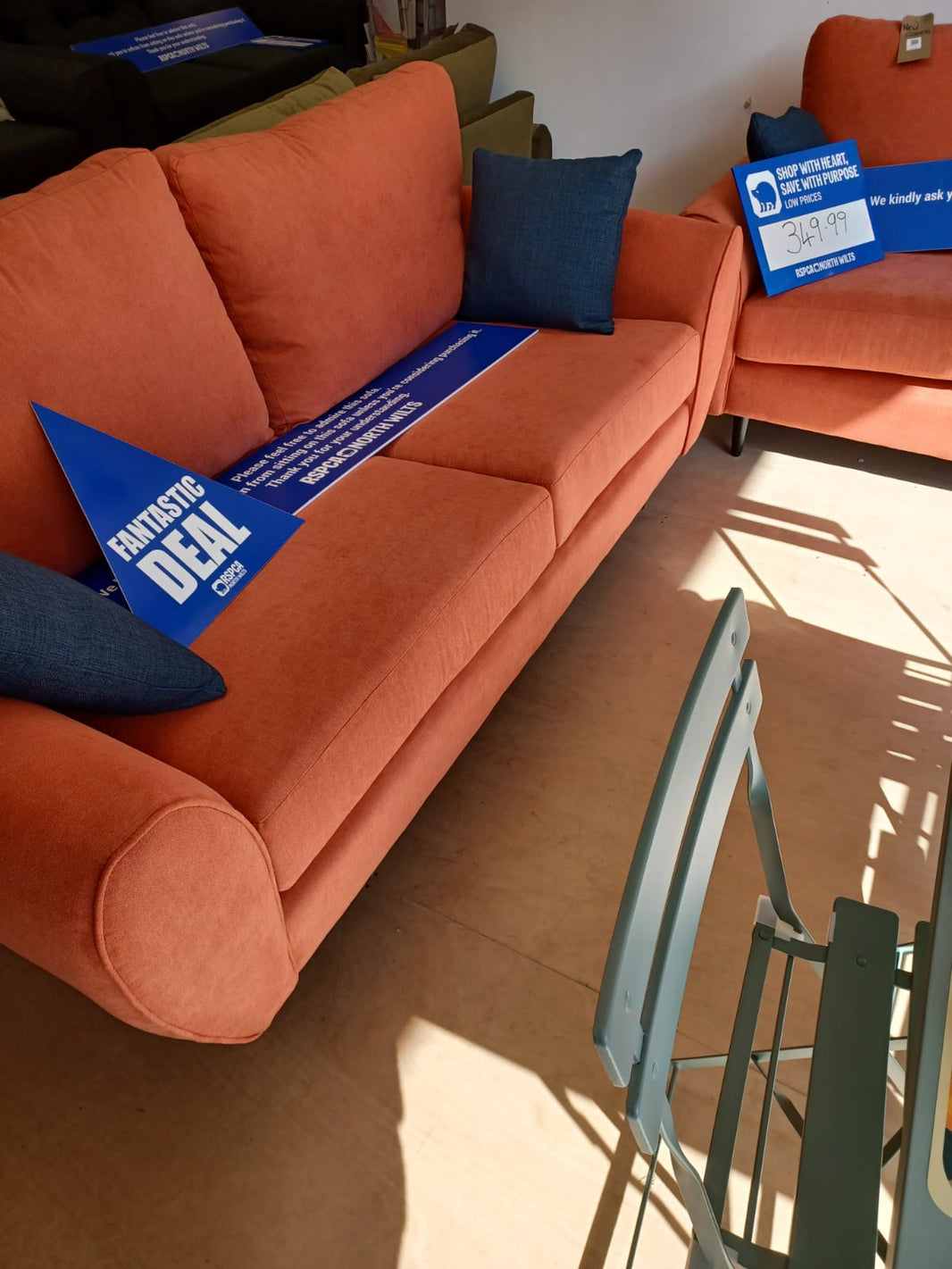 Zinc Three Seater Sofa