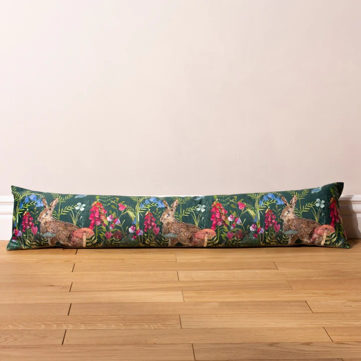Woodland Hare Velvet Draught Excluder