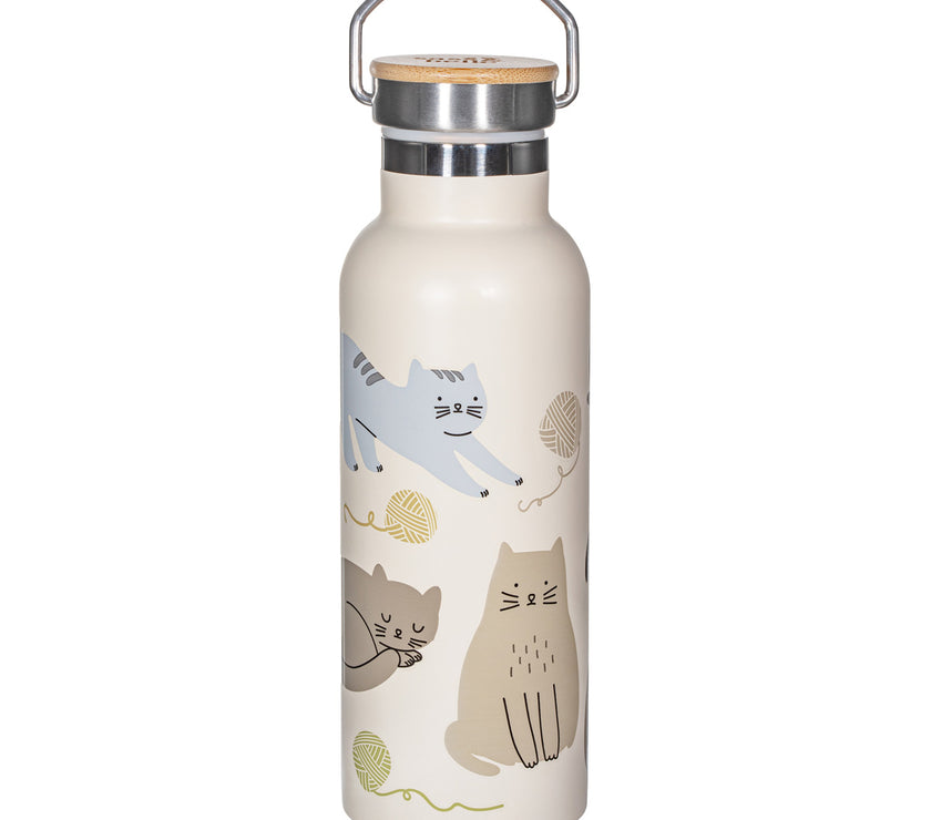 Cute Cats Metal Water Bottle