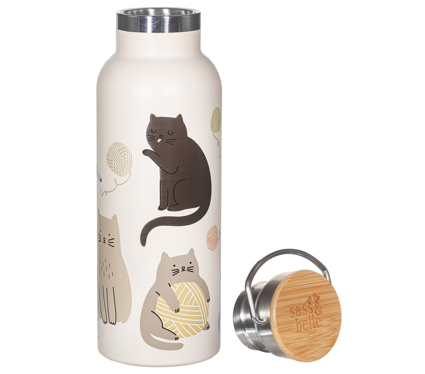 Cute Cats Metal Water Bottle