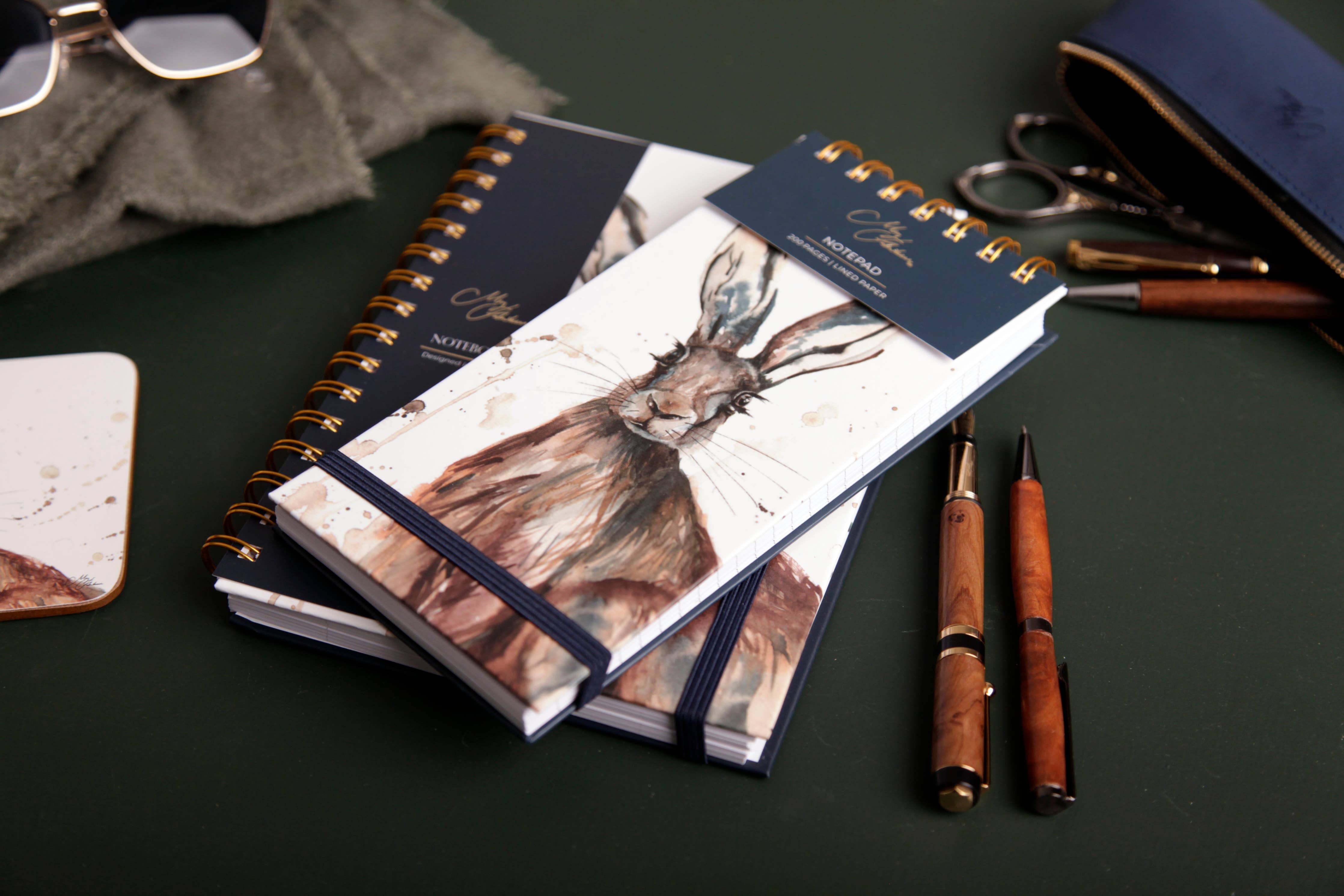 Hare Watercolour Design A5 Notebook
