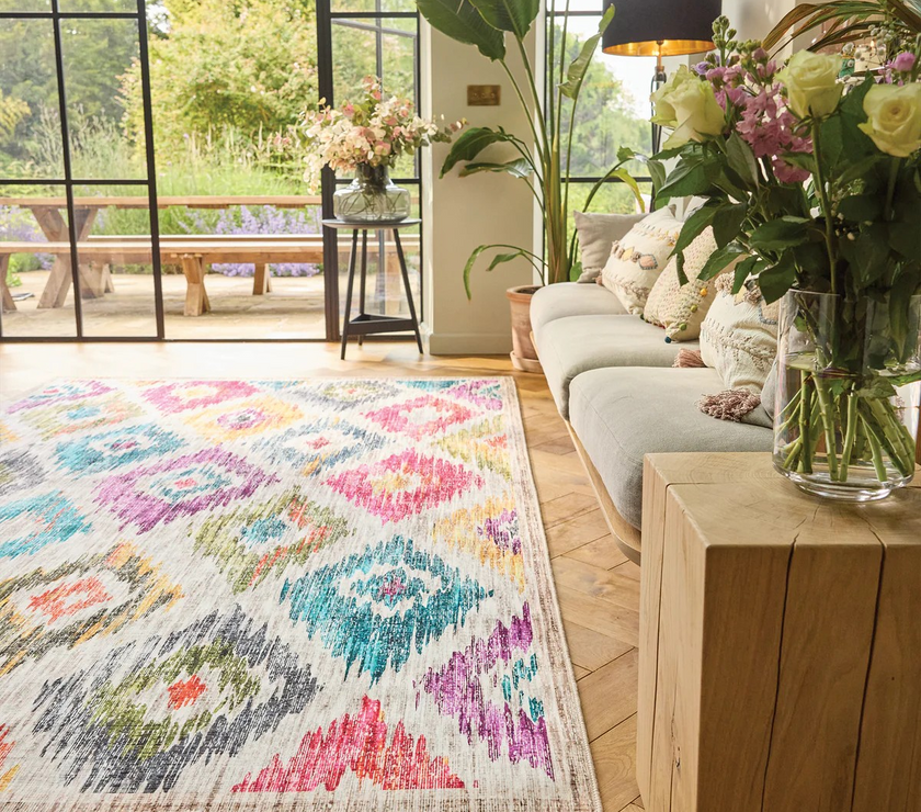 Hug Rug 'Painted Ikat' Eco-Washable Rug